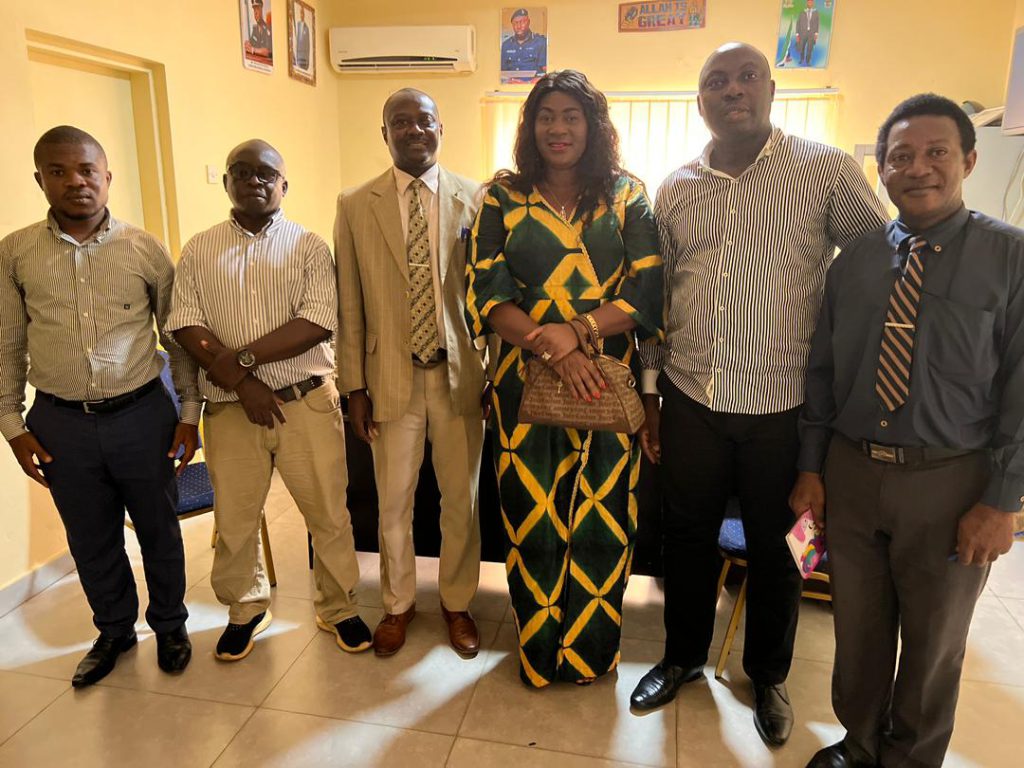 NCRA's Births and Deaths Directorate team visits to AIG Dr. Mohamed Ibrahim Jalloh, Director of Police Medical Services.